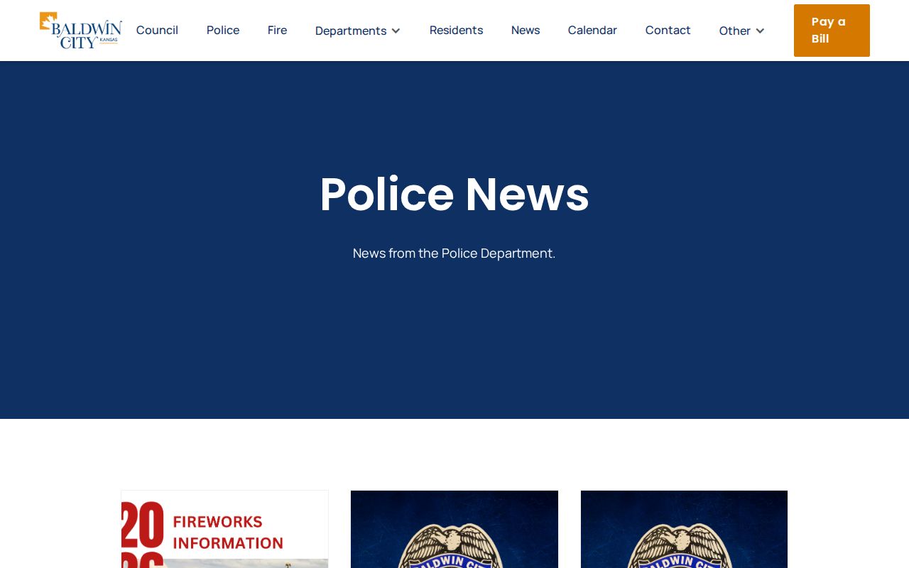 Baldwin City Police News arrest record source