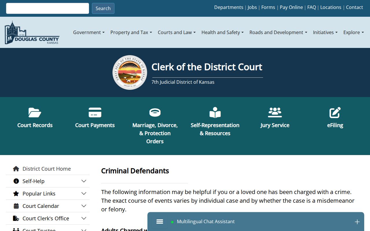Douglas County warrant court-date guidance for criminal defendants